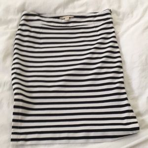 Striped Banana Republic Pencil Skirt